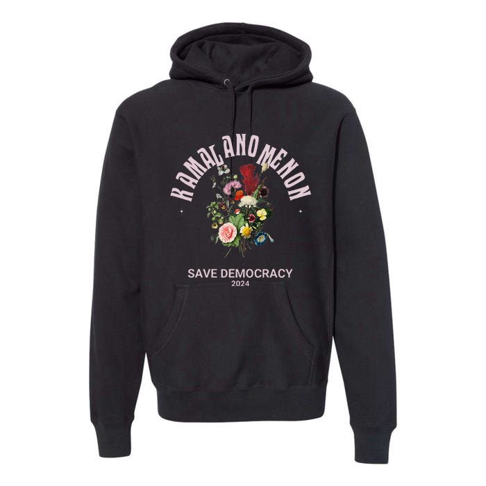 Kamala Nomenon Floral First Female President Premium Hoodie