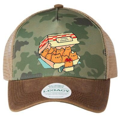 Kitten Nuggets Fast Food Cat And Chicken Nugget Lover Quote Legacy Tie Dye Trucker Hat