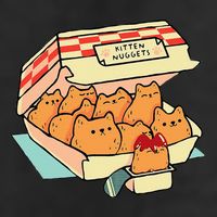 Kitten Nuggets Fast Food Cat And Chicken Nugget Lover Quote Cool Comfort Performance Bucket Hat