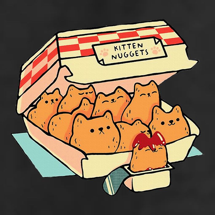 Kitten Nuggets Fast Food Cat And Chicken Nugget Lover Quote Cool Comfort Performance Bucket Hat