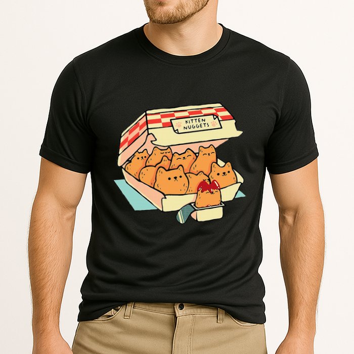 Kitten Nuggets Fast Food Cat And Chicken Nugget Lover Quote Performance Shirt