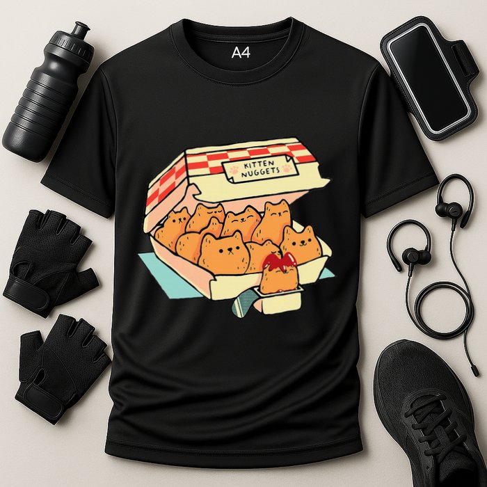 Kitten Nuggets Fast Food Cat And Chicken Nugget Lover Quote Performance Shirt