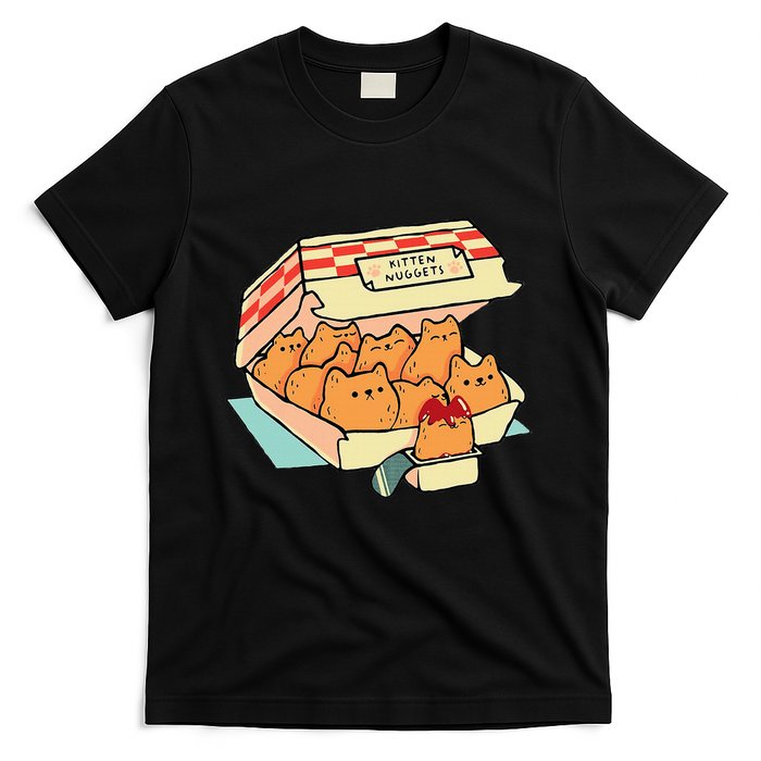 Kitten Nuggets Fast Food Cat And Chicken Nugget Lover Quote T-Shirt