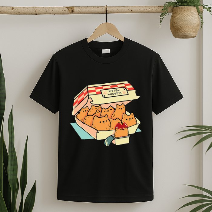 Kitten Nuggets Fast Food Cat And Chicken Nugget Lover Quote T-Shirt