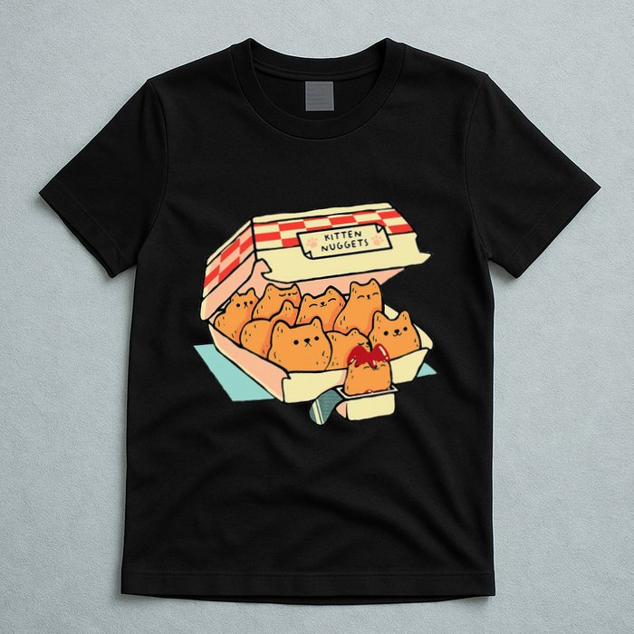 Kitten Nuggets Fast Food Cat And Chicken Nugget Lover Quote T-Shirt