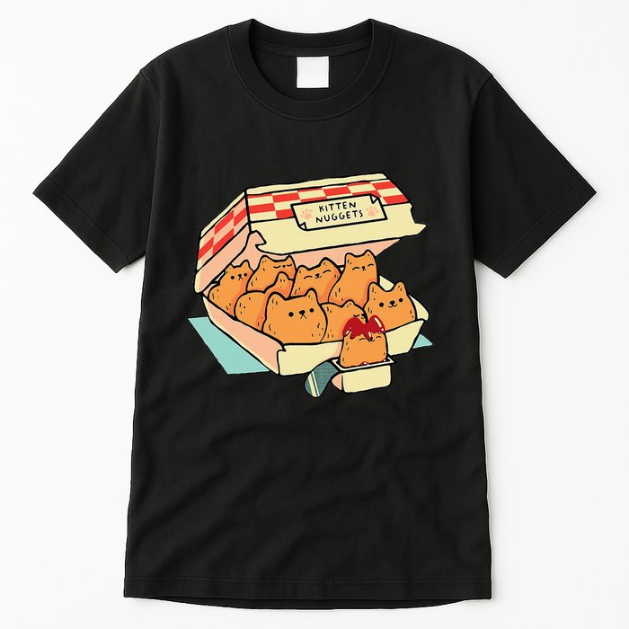 Kitten Nuggets Fast Food Cat And Chicken Nugget Lover Quote Tall T-Shirt