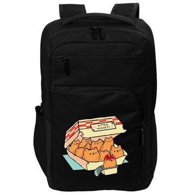 Kitten Nuggets Fast Food Cat And Chicken Nugget Lover Quote Impact Tech Backpack
