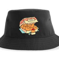 Kitten Nuggets Fast Food Cat And Chicken Nugget Lover Quote Sustainable Bucket Hat