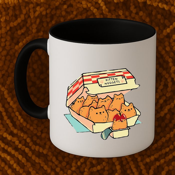 Kitten Nuggets Fast Food Cat And Chicken Nugget Lover Quote Mug