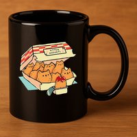 Kitten Nuggets Fast Food Cat And Chicken Nugget Lover Quote 11oz C Handle Ceramic Mug