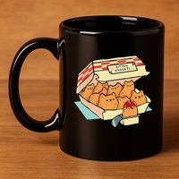 Kitten Nuggets Fast Food Cat And Chicken Nugget Lover Quote 11oz C Handle Ceramic Mug