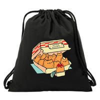 Kitten Nuggets Fast Food Cat And Chicken Nugget Lover Quote Drawstring Bag