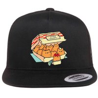Kitten Nuggets Fast Food Cat And Chicken Nugget Lover Quote Flatbill Hat