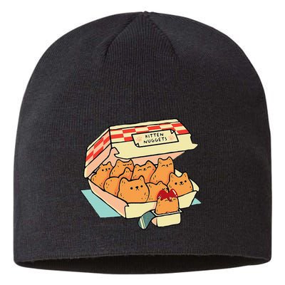 Kitten Nuggets Fast Food Cat And Chicken Nugget Lover Quote Sustainable Beanie