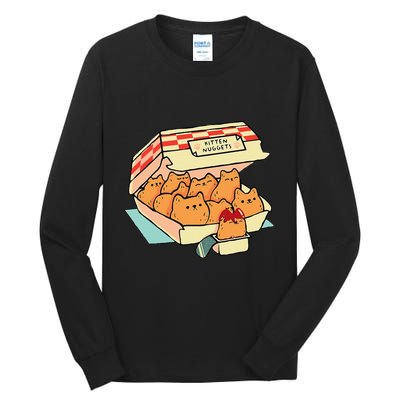Kitten Nuggets Fast Food Cat And Chicken Nugget Lover Quote Tall Long Sleeve T-Shirt