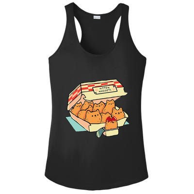 Kitten Nuggets Fast Food Cat And Chicken Nugget Lover Quote Ladies PosiCharge Competitor Racerback Tank