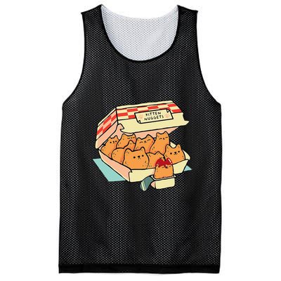 Kitten Nuggets Fast Food Cat And Chicken Nugget Lover Quote Mesh Reversible Basketball Jersey Tank