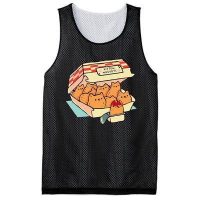 Kitten Nuggets Fast Food Cat And Chicken Nugget Lover Quote Mesh Reversible Basketball Jersey Tank