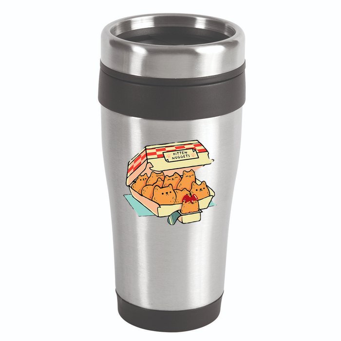 Kitten Nuggets Fast Food Cat And Chicken Nugget Lover Quote 16oz Travel Tumbler
