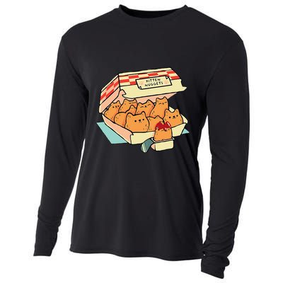 Kitten Nuggets Fast Food Cat And Chicken Nugget Lover Quote Cooling Performance Long Sleeve Crew