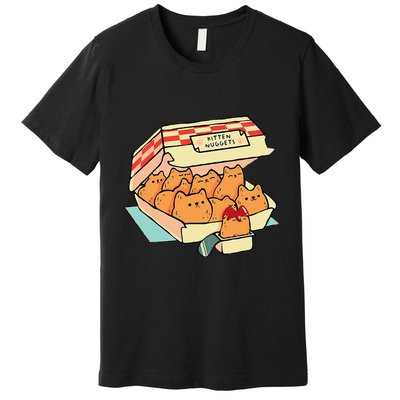 Kitten Nuggets Fast Food Cat And Chicken Nugget Lover Quote Premium T-Shirt