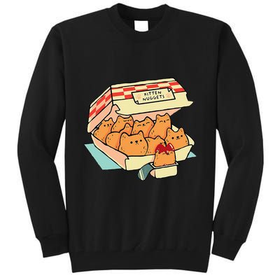 Kitten Nuggets Fast Food Cat And Chicken Nugget Lover Quote Tall Sweatshirt