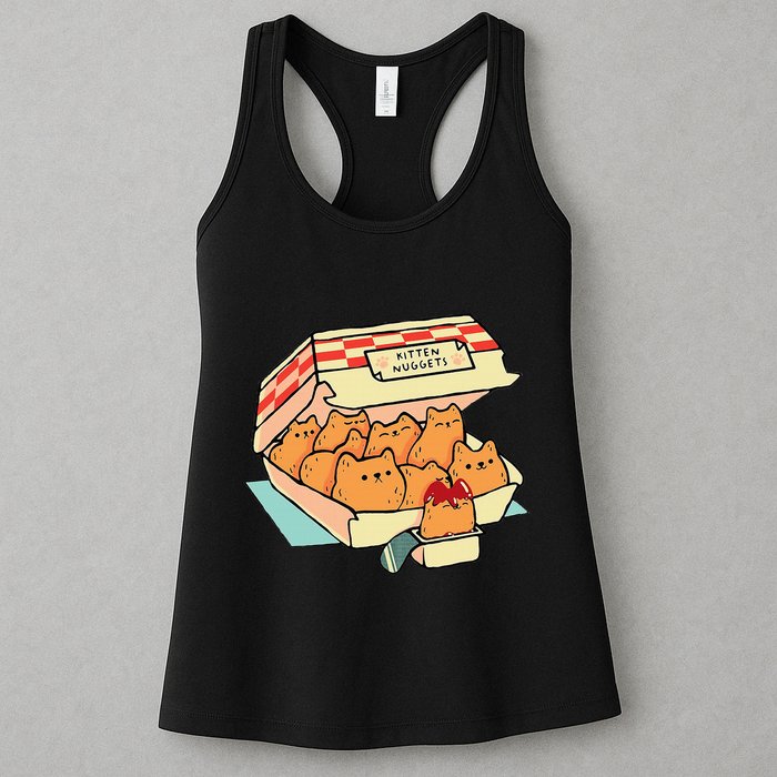 Kitten Nuggets Fast Food Cat And Chicken Nugget Lover Quote Womens Tank Top