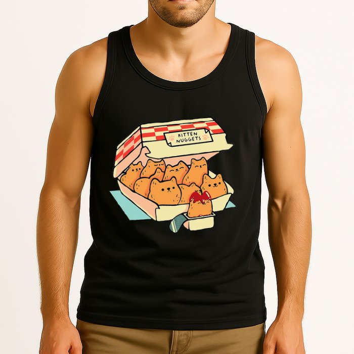 Kitten Nuggets Fast Food Cat And Chicken Nugget Lover Quote Tank Top