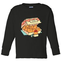 Kitten Nuggets Fast Food Cat And Chicken Nugget Lover Quote Toddler Long Sleeve Shirt
