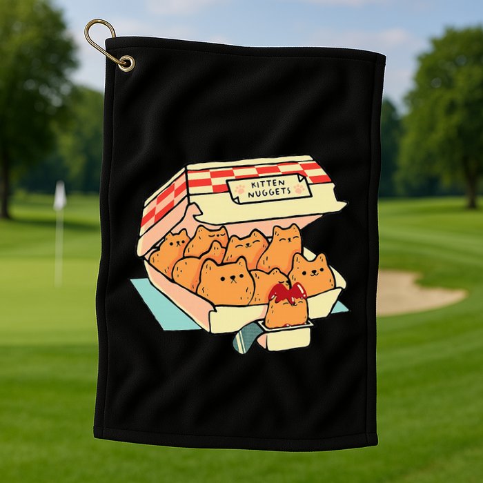 Kitten Nuggets Fast Food Cat And Chicken Nugget Lover Quote Golf Towel