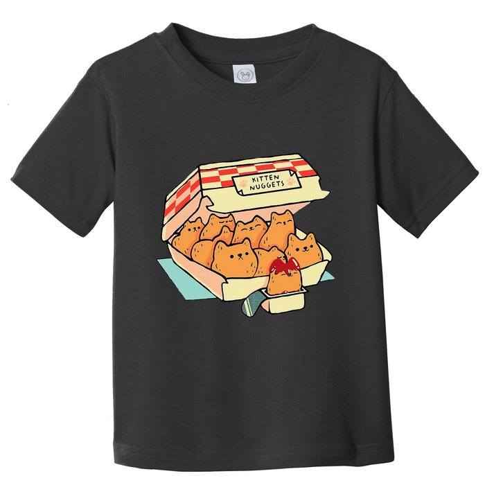Kitten Nuggets Fast Food Cat And Chicken Nugget Lover Quote Toddler T-Shirt
