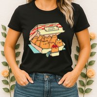 Kitten Nuggets Fast Food Cat And Chicken Nugget Lover Quote Womens T-Shirt