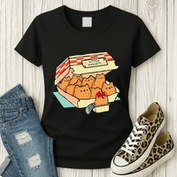 Kitten Nuggets Fast Food Cat And Chicken Nugget Lover Quote Womens T-Shirt
