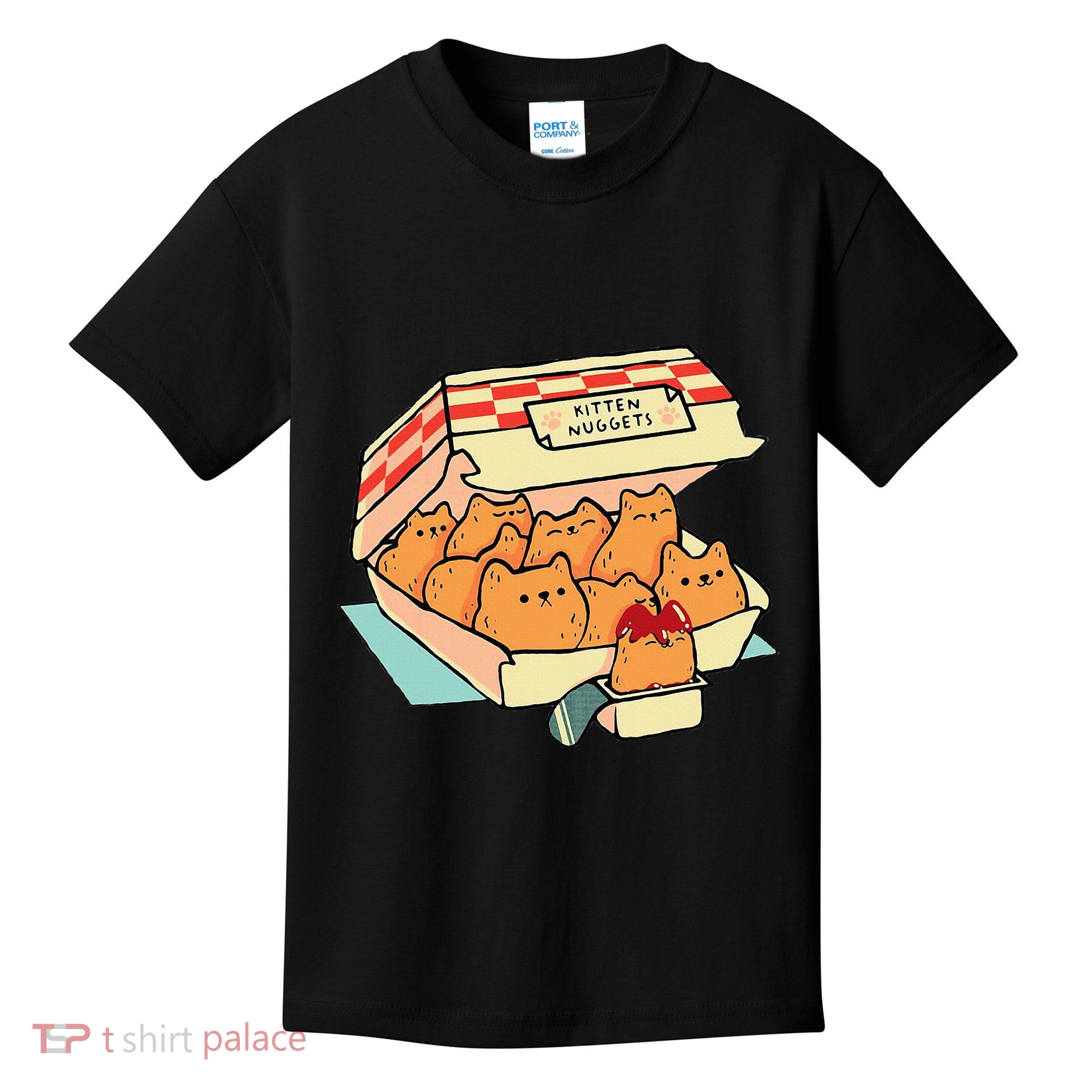 Kitten Nuggets Fast Food Cat And Chicken Nugget Lover Quote Kids T-Shirt