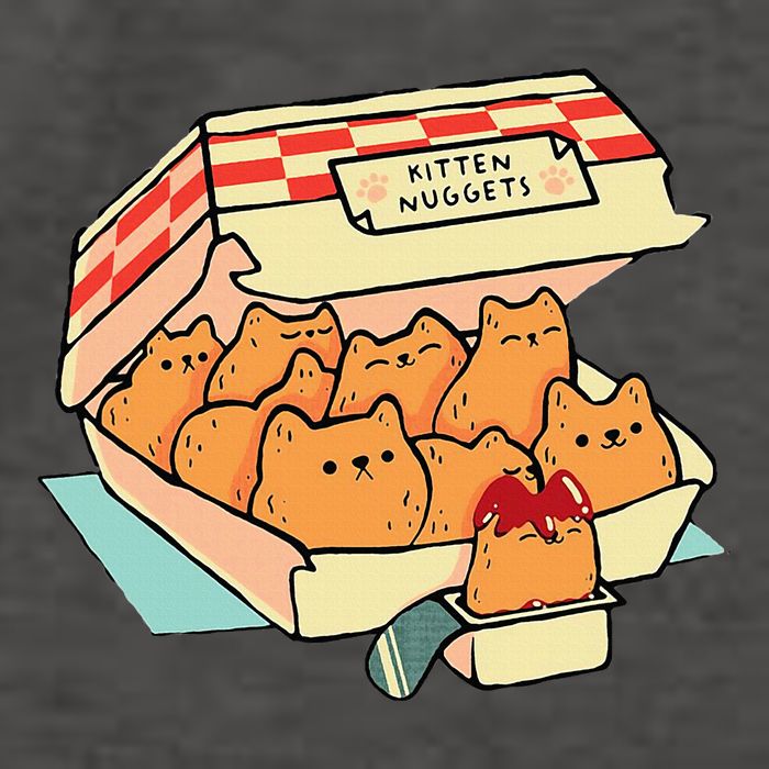 Kitten Nuggets Fast Food Cat And Chicken Nugget Lover Quote Vector Backpack