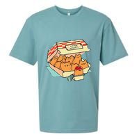 Kitten Nuggets Fast Food Cat And Chicken Nugget Lover Quote Sueded Cloud Jersey T-Shirt