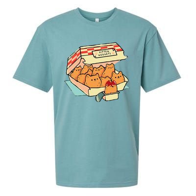 Kitten Nuggets Fast Food Cat And Chicken Nugget Lover Quote Sueded Cloud Jersey T-Shirt