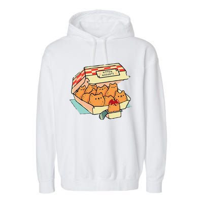 Kitten Nuggets Fast Food Cat And Chicken Nugget Lover Quote Garment-Dyed Fleece Hoodie