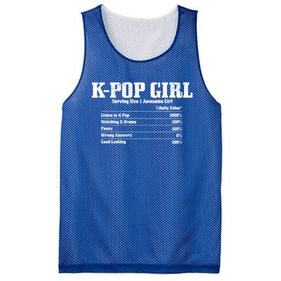 Kpop Nutrition Facts Funny Cute Kdrama Korean Music Gift Mesh Reversible Basketball Jersey Tank