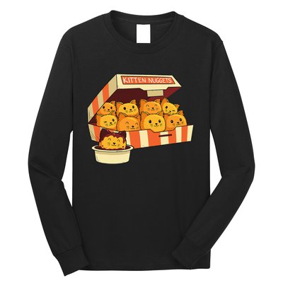 Kitten Nuggets Funny Cats & Chicken Nuggets Lover Long Sleeve Shirt