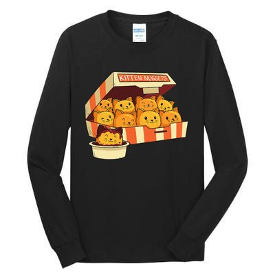 Kitten Nuggets Funny Cats & Chicken Nuggets Lover Tall Long Sleeve T-Shirt