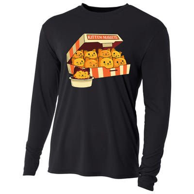 Kitten Nuggets Funny Cats & Chicken Nuggets Lover Cooling Performance Long Sleeve Crew