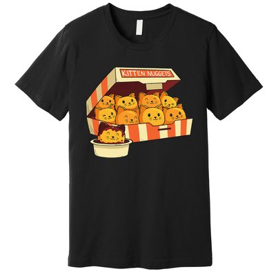 Kitten Nuggets Funny Cats & Chicken Nuggets Lover Premium T-Shirt