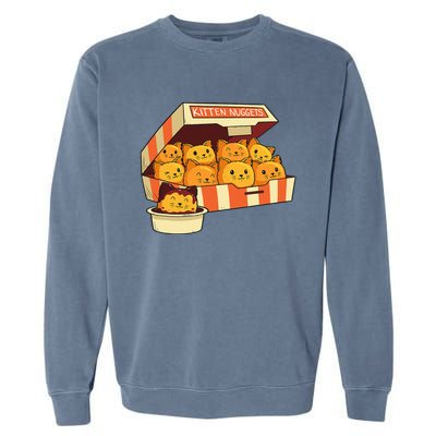 Kitten Nuggets Funny Cats & Chicken Nuggets Lover Garment-Dyed Sweatshirt