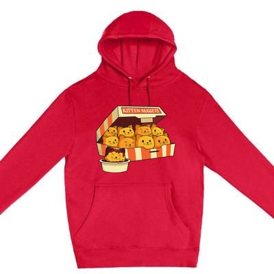 Kitten Nuggets Funny Cats & Chicken Nuggets Lover Premium Pullover Hoodie