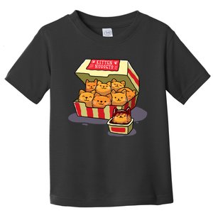 Kitten Nuggets Food Pun Cat Lover Gift Chicken Nuggets Toddler T-Shirt