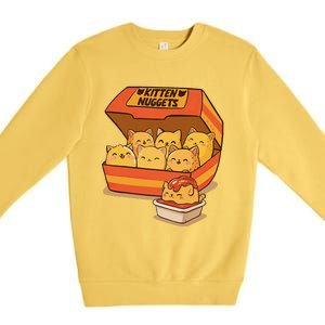 Kitten Nuggets Gift Premium Crewneck Sweatshirt