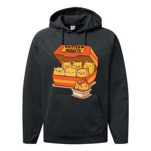 Kitten Nuggets Gift Performance Fleece Hoodie