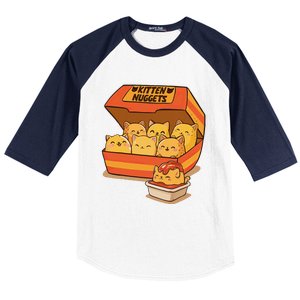 Kitten Nuggets Gift Baseball Sleeve Shirt