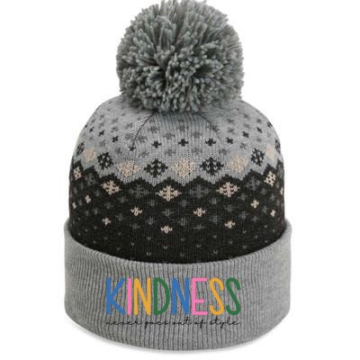 Kindness Never Goes Out Of Style Colorful The Baniff Cuffed Pom Beanie